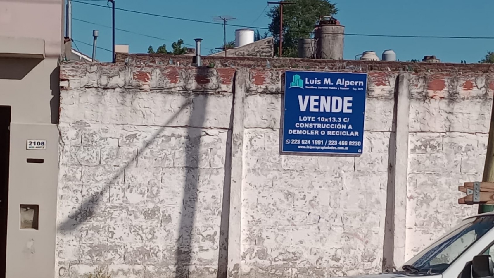 Lote C/ Construccion a reciclar o demoler/ Barrio Cerrito Sur